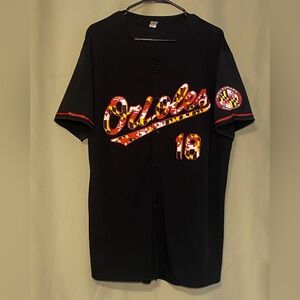 Baltimore Orioles Maryland Flag 2018 SGA Black Jersey XL